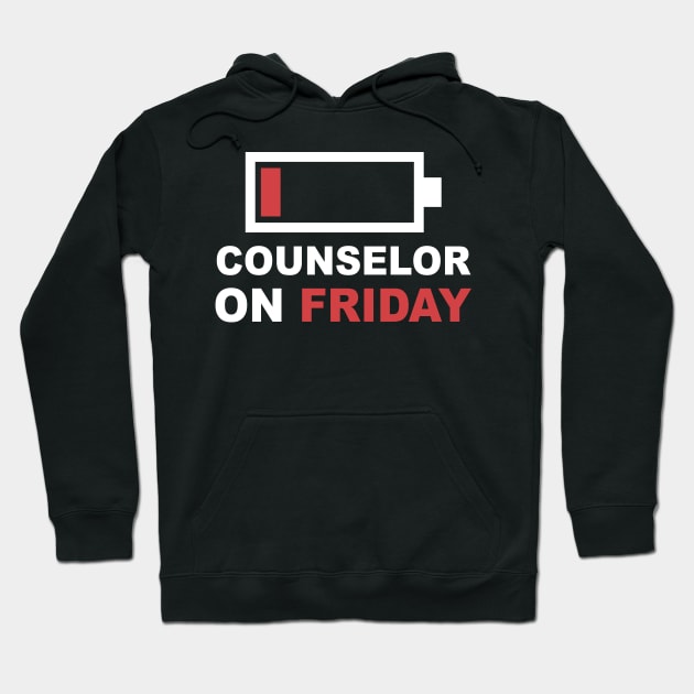 Couselor On Friday Low Battery Hoodie by Jenna Lyannion